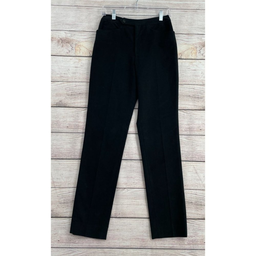 RALPH Ralph Lauren Soft Cotton Trousers Women's Size 4 Black NEW $149